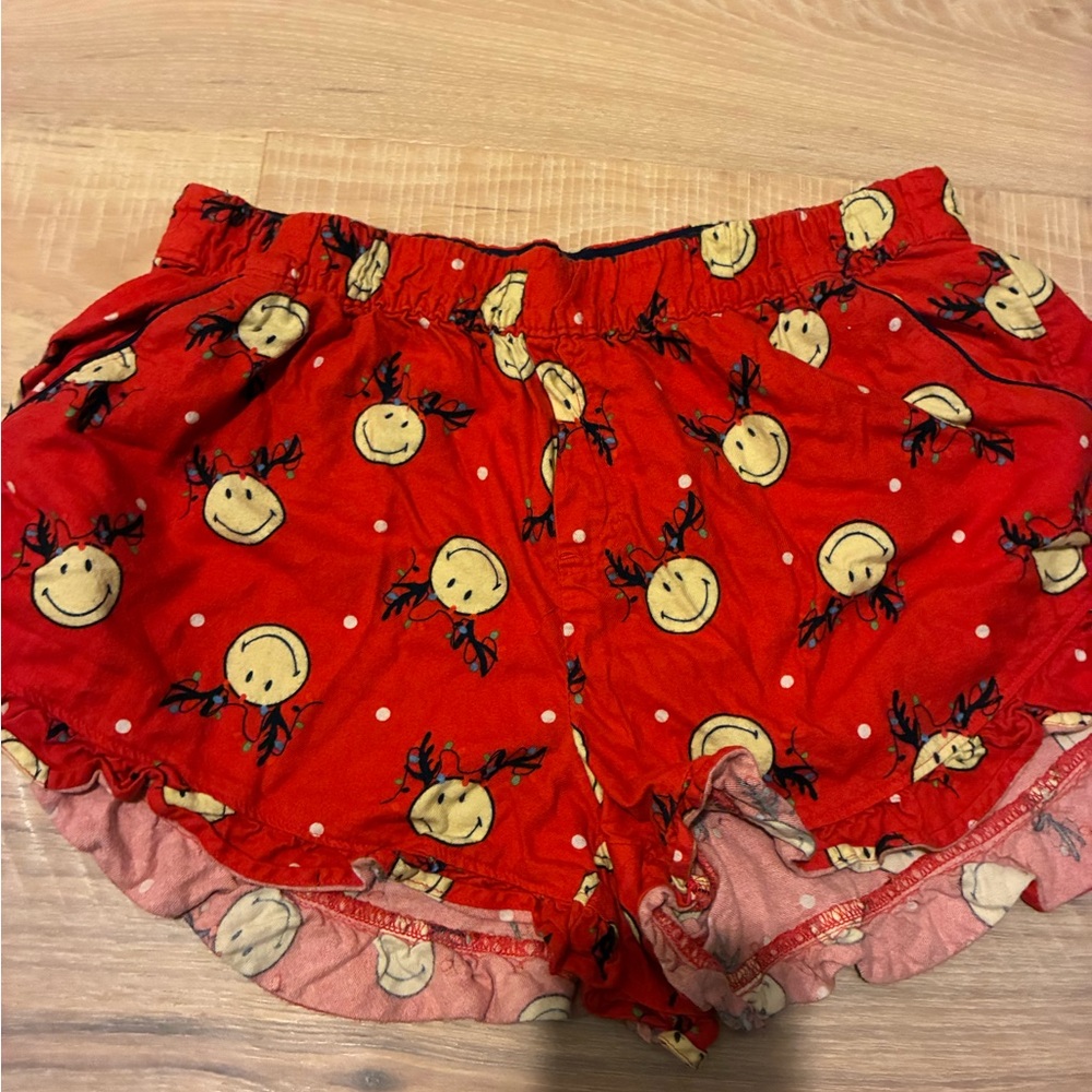 Aerie Pink and Red Pajama Shorts